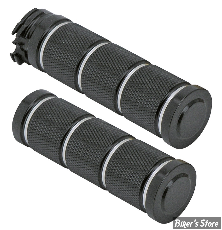 POIGNÉES - ZODIAC - TIRAGE PAR CÂBLES HD 82UP / 1" - STYLE RETRO - NOIR AVEC ACCENTS