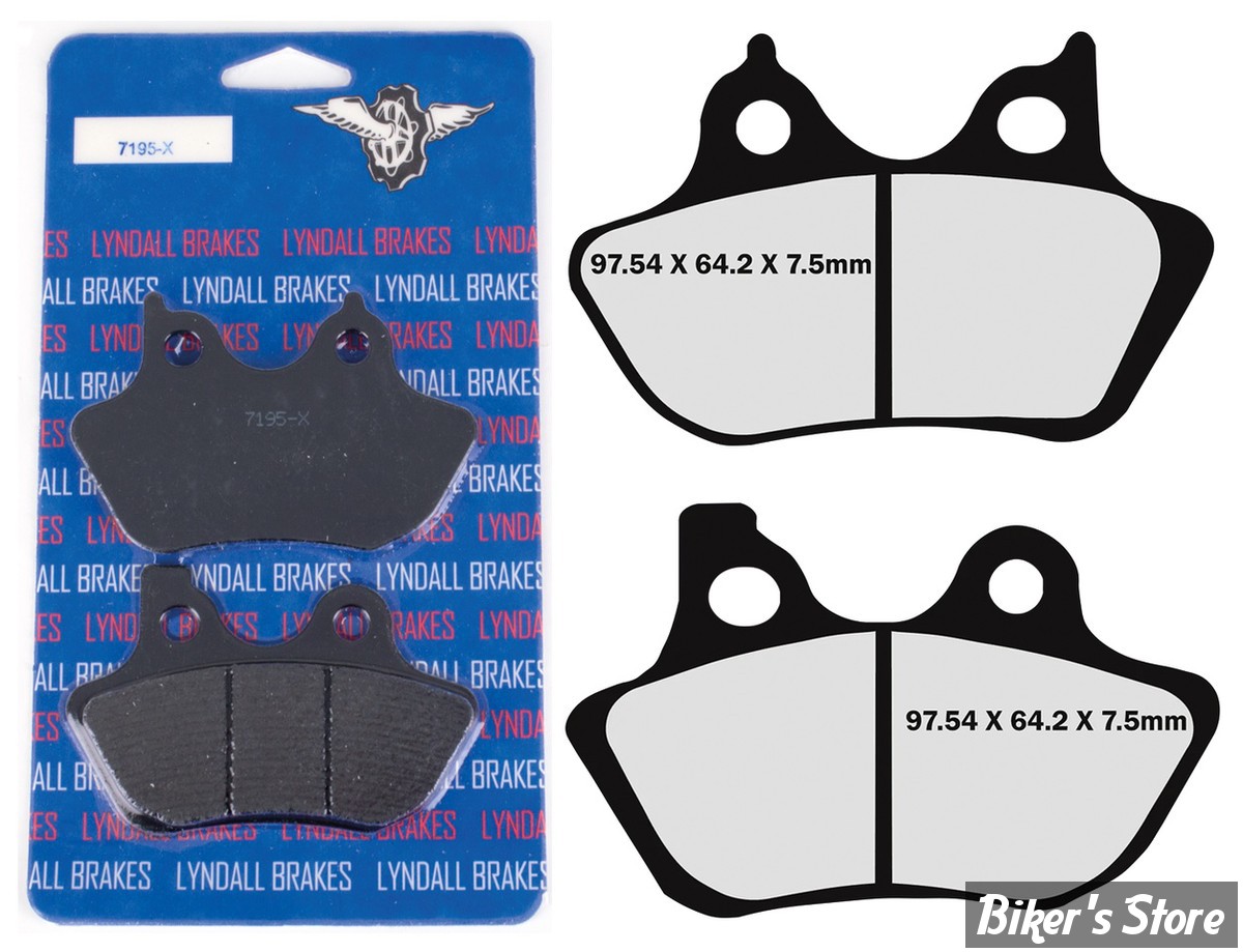 PLAQUETTES - OEM 44082-00 / 44082-00D / - 44082-00E  -LYNDALL BRAKES - XTREME - 7195-X