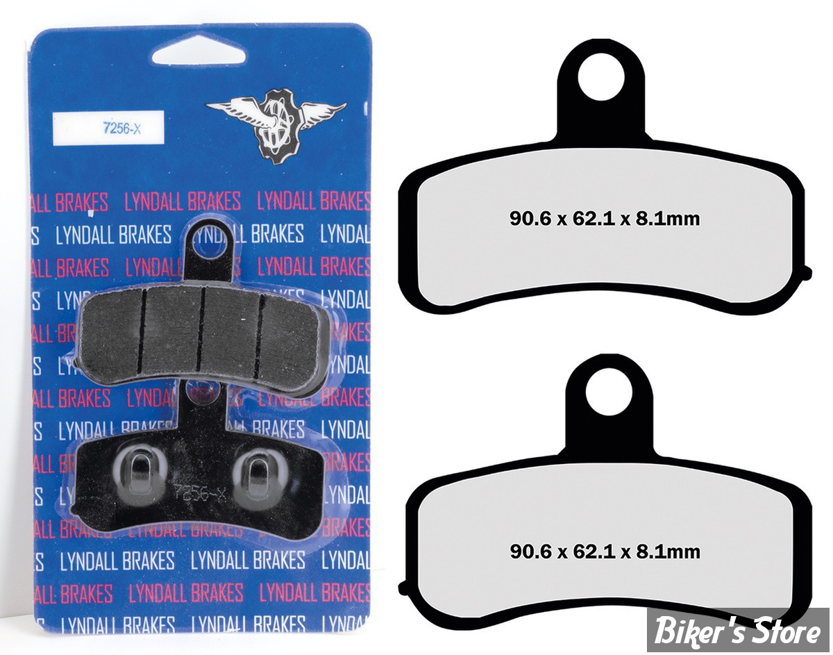 - PLAQUETTES - SOFTAIL / DYNA  - 44082-08 / 46363-11 - LYNDALL BRAKES - XTREME - 7256-X