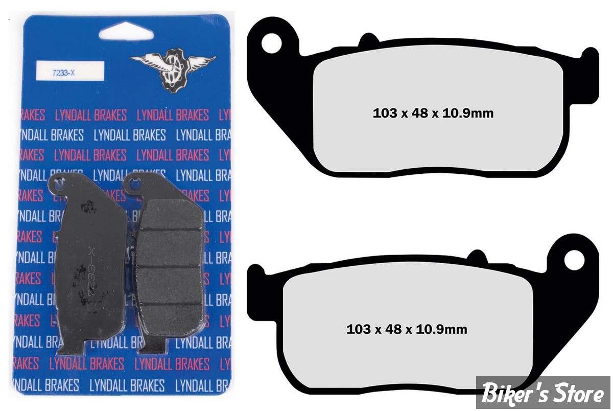 PLAQUETTES - 42836-04 / 42029-07 - ARRIERE -  LYNDALL BRAKES - XTREME - 7233-X