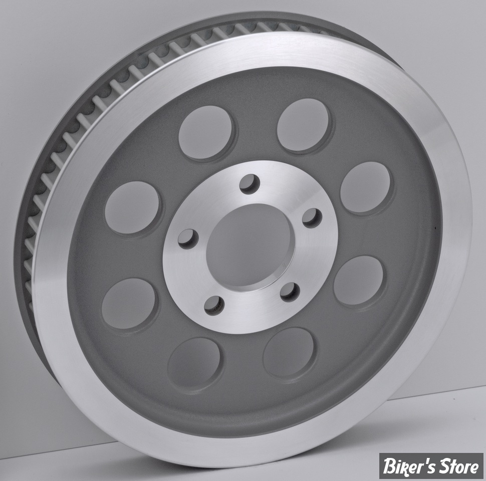 - 61 DENTS / 1 1/8" - POULIE ARRIÈRE - OEM 40213-00 / 40227-00 - SPORTSTER 00/03 -  OEM TYPE - ZODIAC - SILVER
