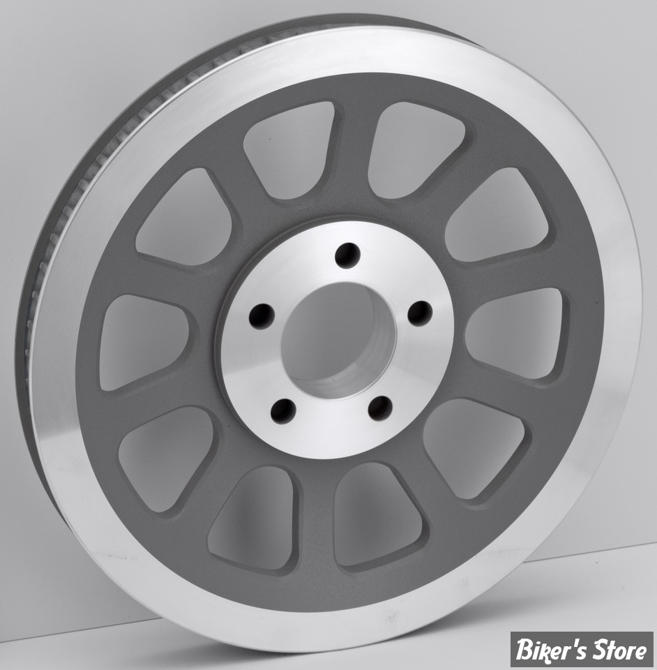 - 66 DENTS / 20MM - POULIE ARRIÈRE - OEM 37711-07 / 37710-07 - SOFTAIL 07/11 -  OEM TYPE - SILVER - ZODIAC