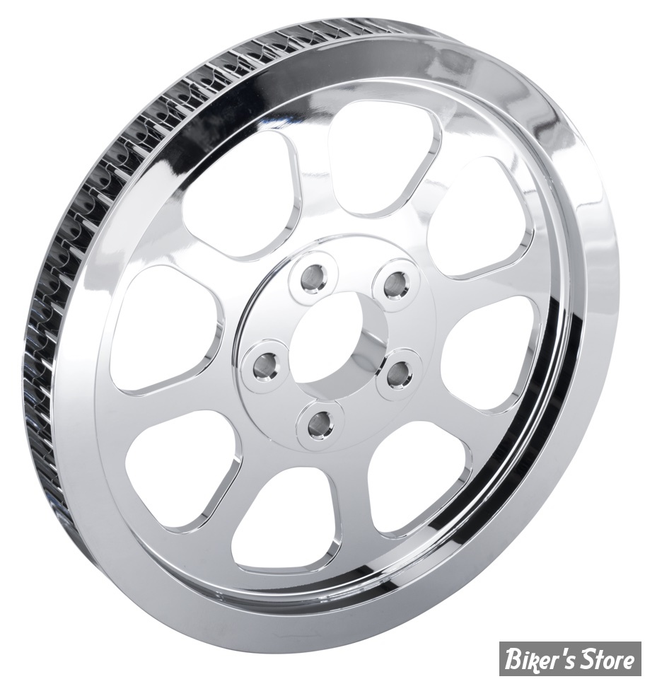- 70 DENTS / 1 1/8" - POULIE ARRIÈRE - CUSTOM TYPE - BIGTWIN 00/06 - DESIGNER - ZODIAC - CHROME