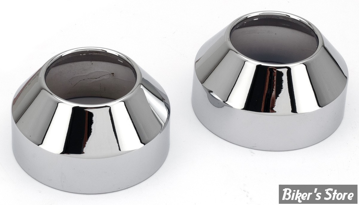 ECLATE N - PIECE N° 23 - Couvres caches poussiere de tubes de fourche - XL 75/87 / FX 73/77 / FXR 82/87 - OEM 45350-84 - Chrome 