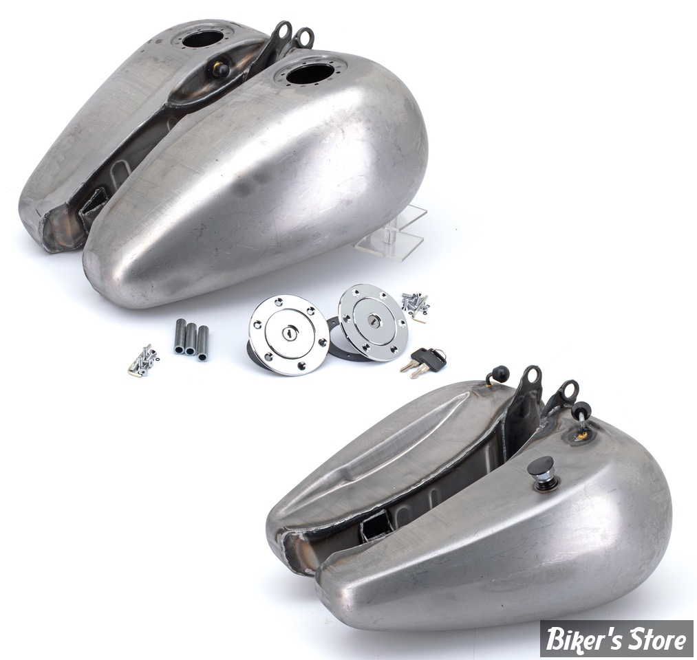 RESERVOIR D'ESSENCE - 6.0 GALLONS - SOFTAIL 1984/1999 - OEM 61218-85 / 61226-85 - FLAT SIDE - 6 G / 24 LITRES - AVEC TRAPPES AVIATION