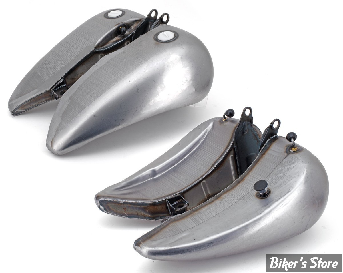 RESERVOIR D'ESSENCE - 5.5 GALLONS - SOFTAIL 1984/1999 - ALLONGÉ DE 2" / EN DEUX PARTIES - CAPACITE : 5.5 GALLONS - BOUCHONS A VIS DOUBLE