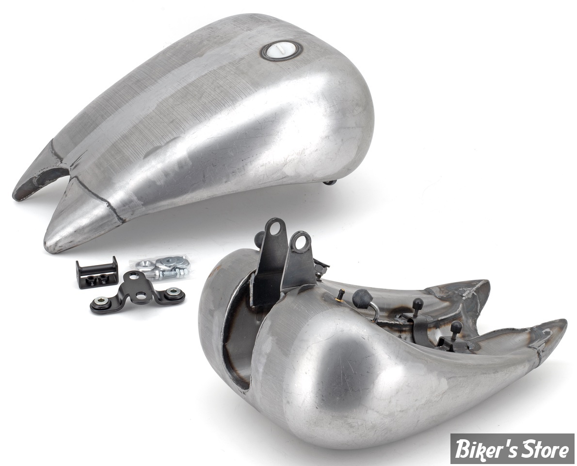 RESERVOIR D'ESSENCE - 4.2 GALLONS - SOFTAIL 1984/1999 - ALLONGÉ DE 4" / EN UNE PARTIE - CAPACITE : 4.2 GALLONS - BOUCHONS A VIS UNIQUE