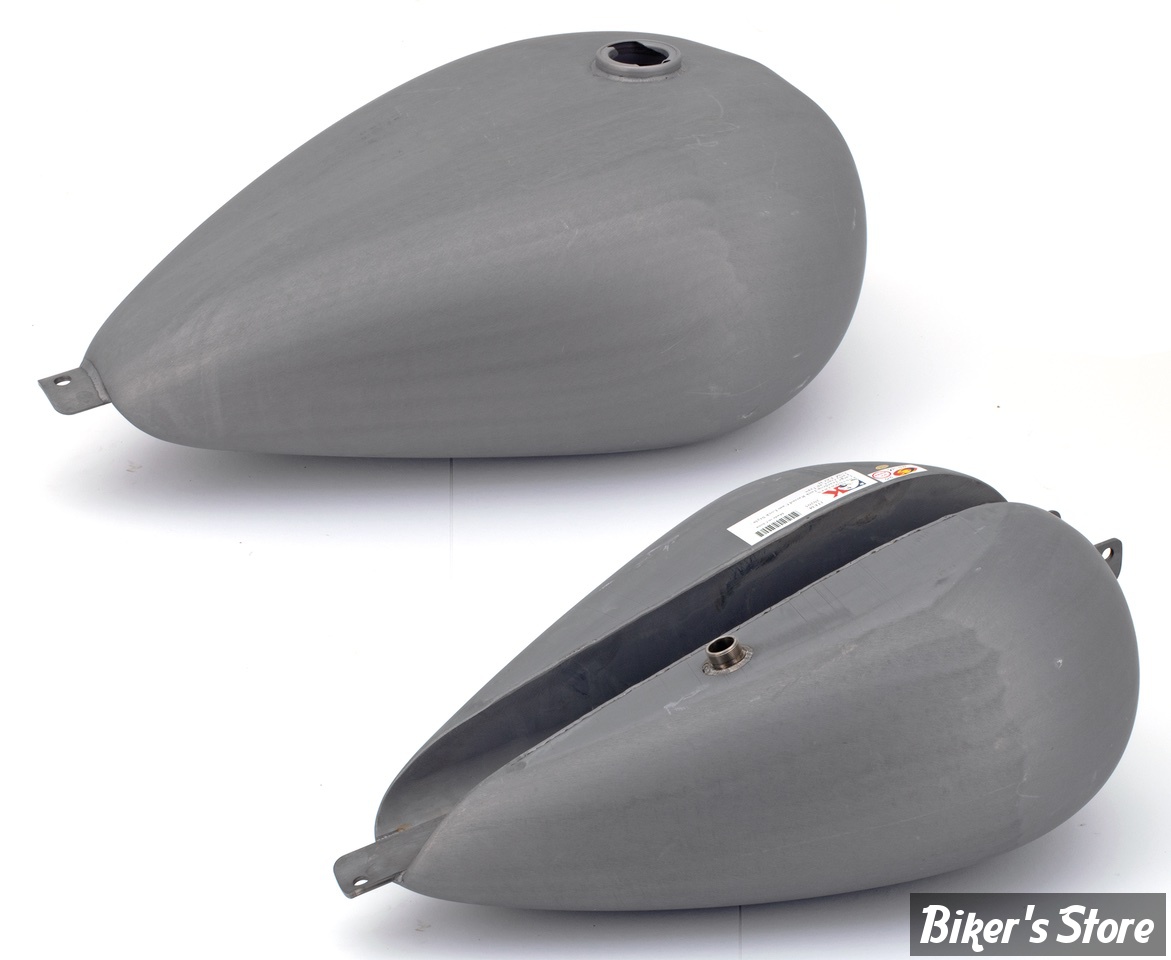 RESERVOIR D'ESSENCE - CUSTOM - 4.75 GALLONS / 17.80 LITRES - CRUISE SPEED HEAVY METAL GOUTTE D'EAU STYLE CUSTOM - Pour des bouchons type origine à baïonnette (Style A)