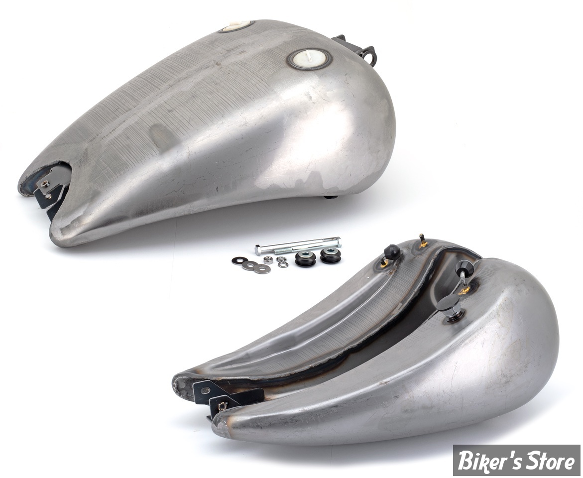 RESERVOIR D'ESSENCE - 4.2 GALLONS / 15.90 LITRES - DYNA 91/05 - ALLONGÉ DE 2" - 2 BOUCHONS - BOUCHON A VIS