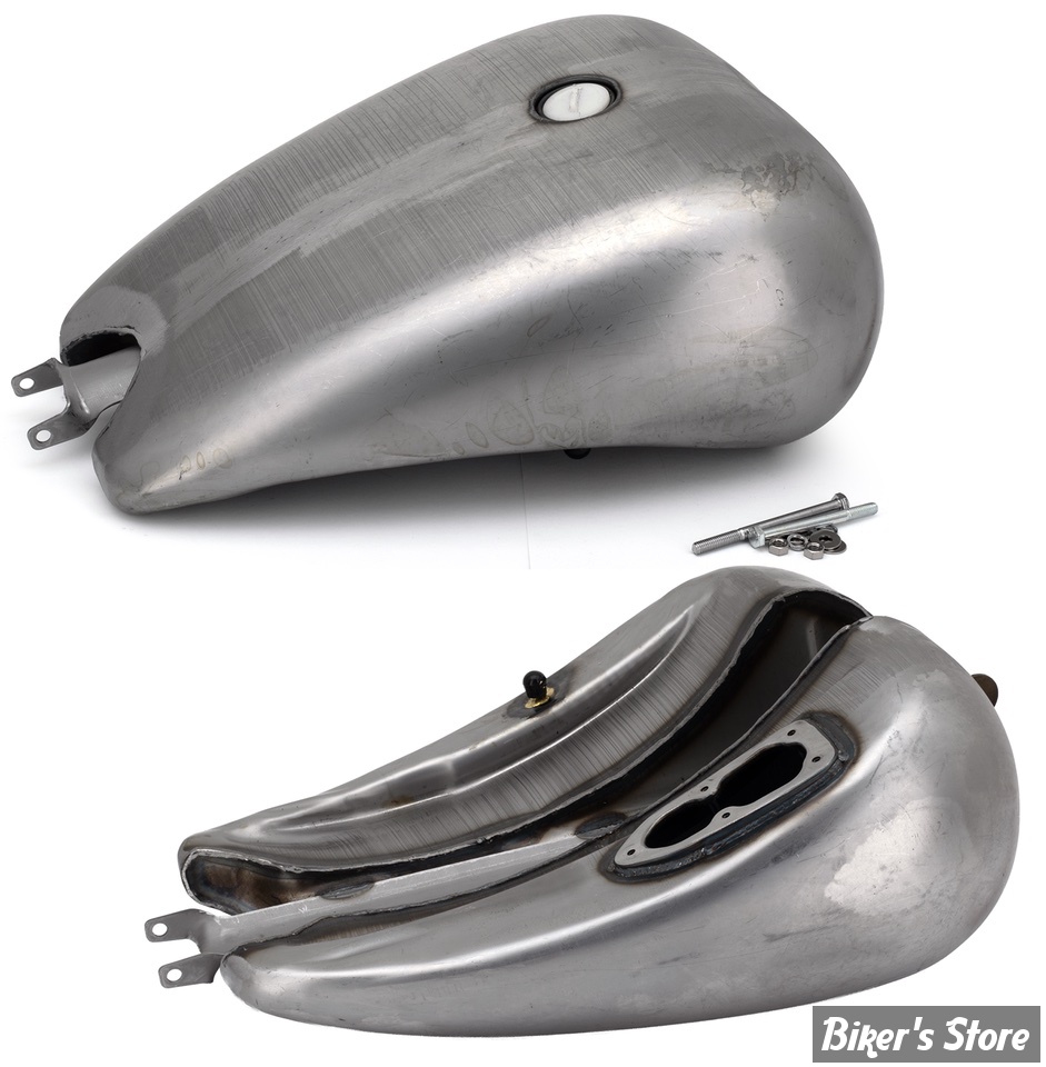 RESERVOIR D'ESSENCE - 4.0 GALLONS / 15.10 LITRES - SPORTSTER 07/22 - OEM 00000-00 -  RALLONGE DE +2" - BOUCHON A VIS