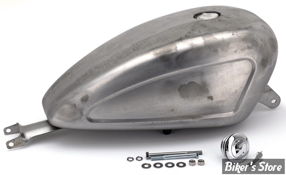 RESERVOIR D'ESSENCE - 3.3 GALLONS / 12.50 LITRES - SPORTSTER 07/22 - OEM 61405-07 - PEANUT ECHANCRÉ - Pour bouchons Quick-Cam, bouchons compris 