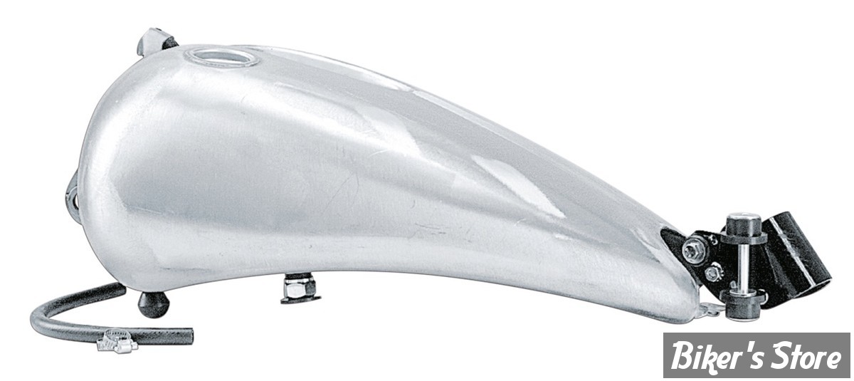 RESERVOIR D'ESSENCE - 4.0 GALLONS / 15.10 LITRES - SPORTSTER 82/03 - OEM 00000-00 - RESERVOIR RALLONGE EN UNE PIECE "SPORT-BOB" POUR SPORTSTER 1982-2003 AVEC CONSOLE - BOUCHON A VIS UNIQUE