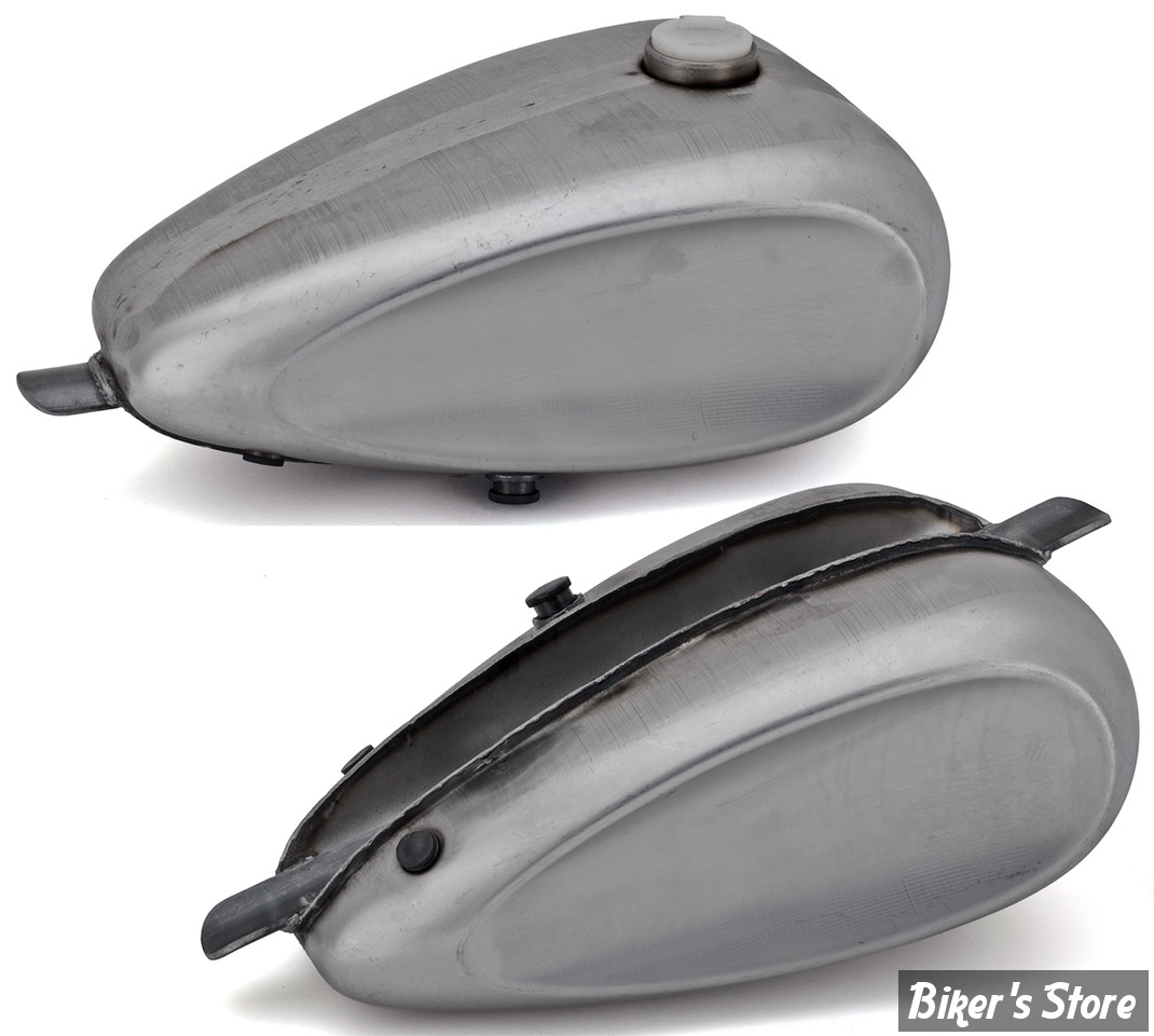 RESERVOIR TYPE MUSTANG - 3.1 GALLONS / 11.50 LITRES - RESERVOIR MUSTANG LAREDO - DISHED - Avec bouchon central pour bouchon de réservoir de type serrure à came