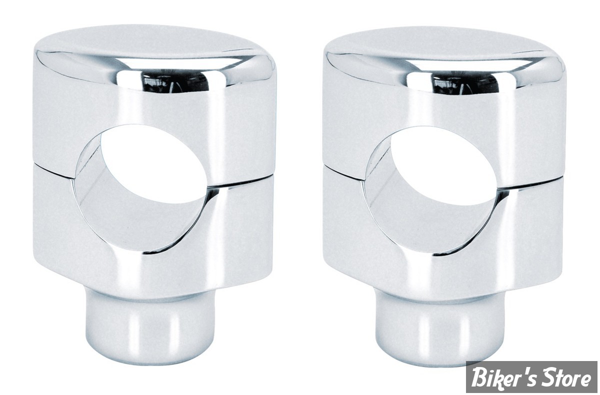 RISERS POUR GUIDON DE Ø 38MM / 1" 1/2 - HAUTEUR : 43MM / 1"67 - RISERS EN ALUMINIUM USINE POUR GUIDONS 1 1/2"