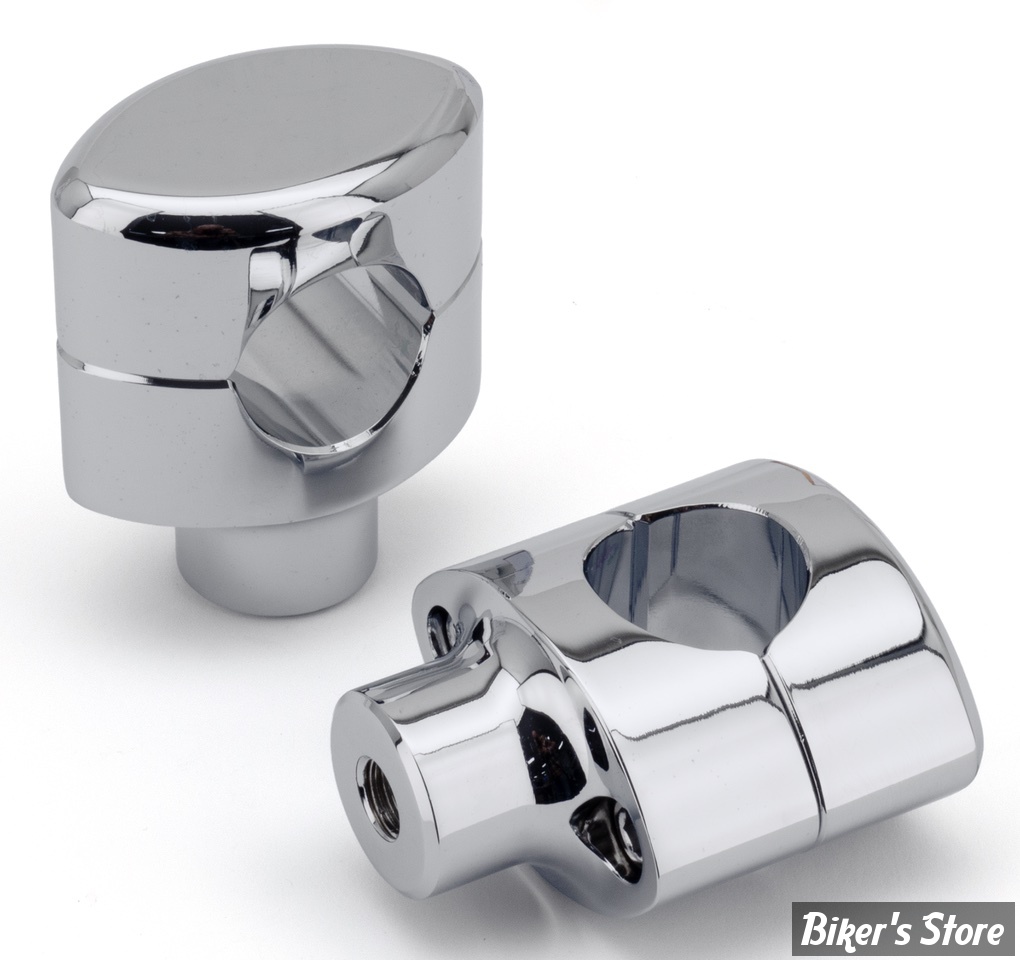 RISERS Ø 32MM / 1"1/4 - HAUTEUR  42MM / 1.67" - RISERS INFINITY POUR GUIDONS EN 1 1/4" - CHROME
