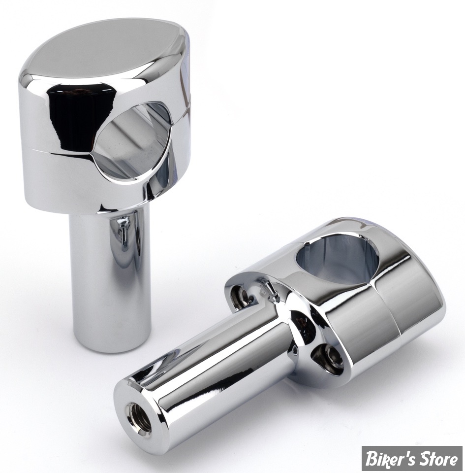 RISERS Ø 32MM / 1"1/4 - HAUTEUR  95MM / 3.75" - RISERS INFINITY POUR GUIDONS EN 1 1/4" - CHROME