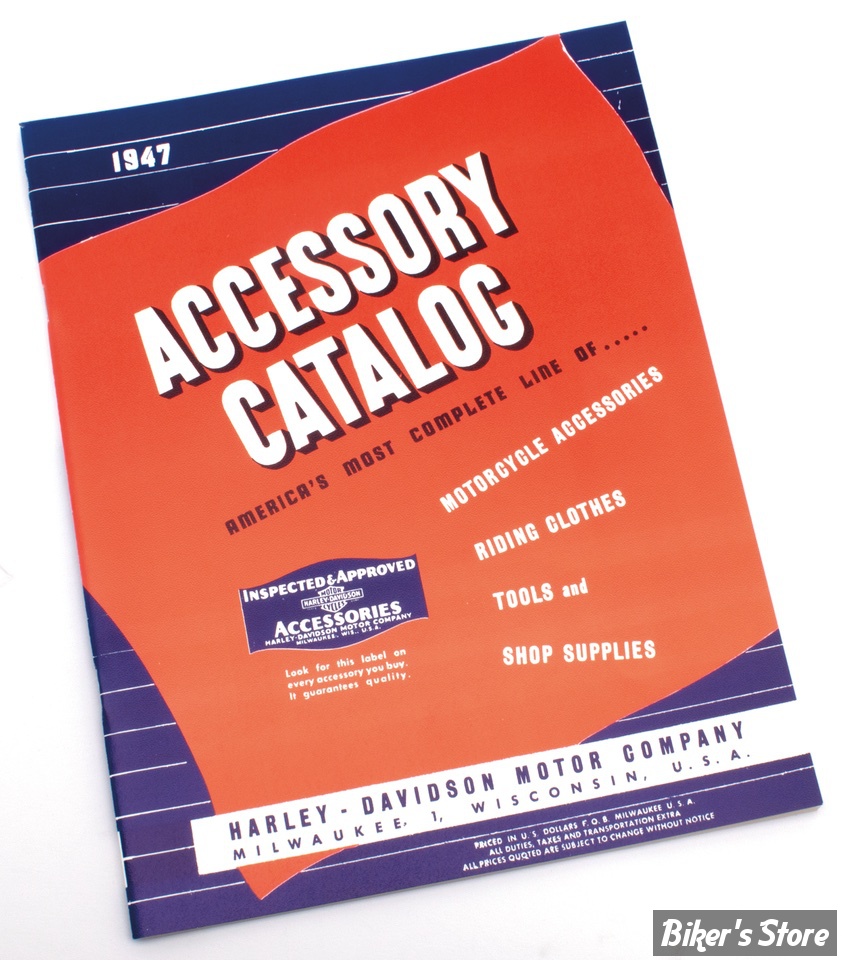 CATALOGUE D'ACCESSOIRES - EDITION : 1947 - SAMWEL - CATALOG, Accessories, 1947, color, all model - 1600555