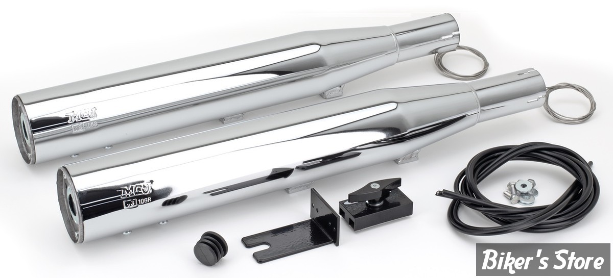  SILENCIEUX MCJ REGLABLE - SOFTAIL FXST 00/06 - EC - 2 EN 2 ROYAL 80 - FINITION : CHROME