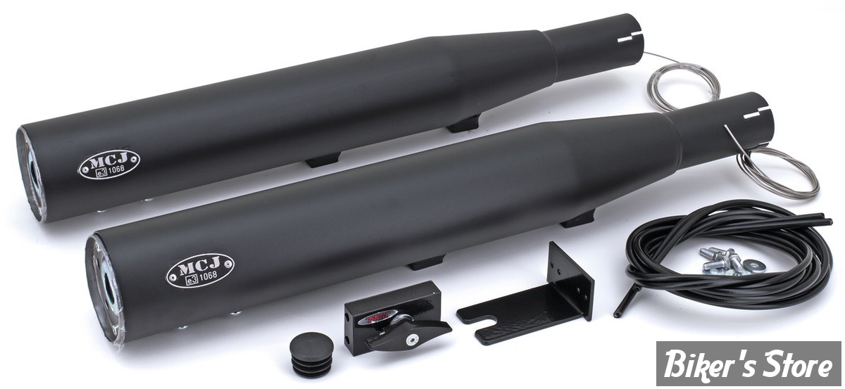  SILENCIEUX MCJ REGLABLE - SOFTAIL FXST 00/06 - EC - 2 EN 2 ROYAL 80 - FINITION : NOIR