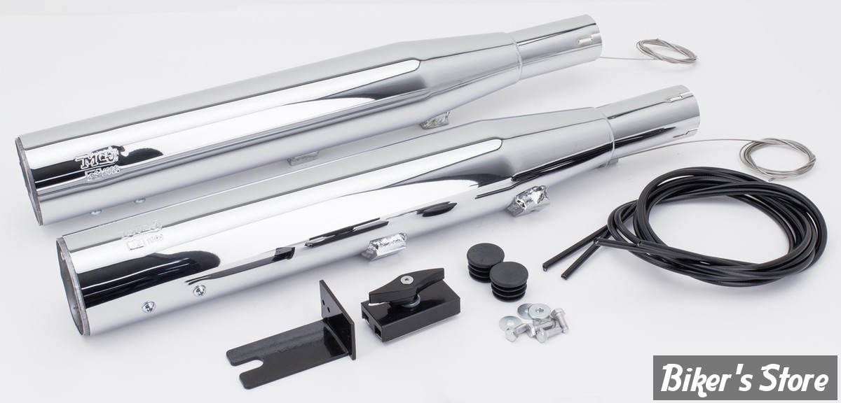  SILENCIEUX MCJ REGLABLE - SOFTAIL FLSTF / FXSTD 04/06 - EC - 2 EN 2 ROYAL 80 - FINITION : CHROME