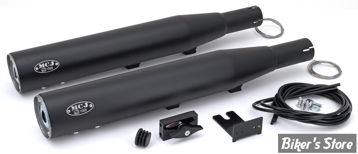  SILENCIEUX MCJ REGLABLE - SOFTAIL FXST 04/06 - EC - 2 EN 2 ROYAL 80 - FINITION : NOIR