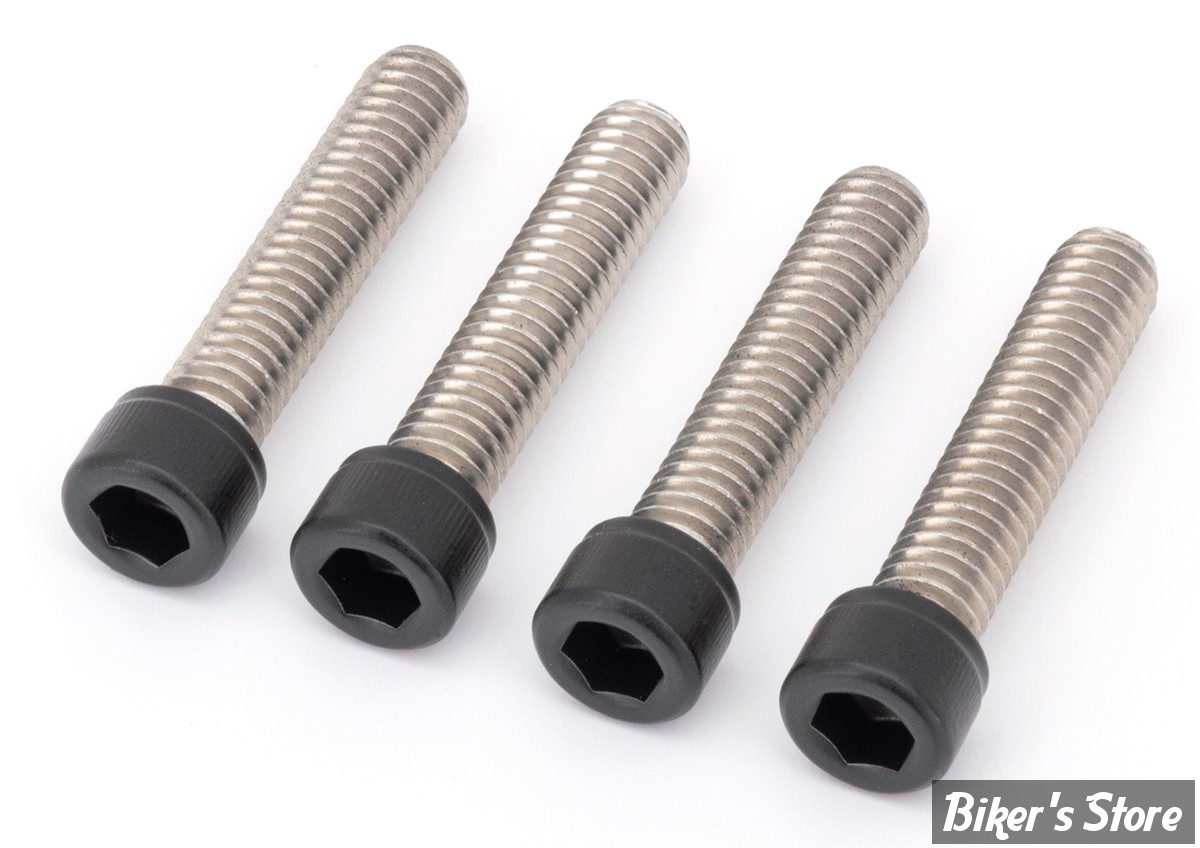 VISSERIE DE PLATINE DE RISERS - OEM 4816A - 5/16-18 X 1 1/2" UNC - SCREWS4BIKES - INOX / NOIR MAT -  LK.HD.5.swm