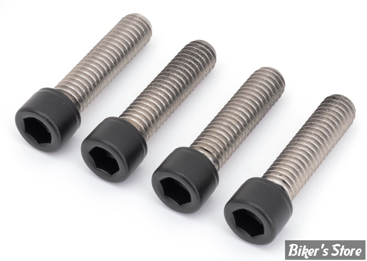 VISSERIE DE PLATINE DE RISERS - OEM 4350A - 3/8-16 X 1-1/2" UNC - SCREWS4BIKES - INOX / NOIR MAT - LK.HD.1.swm
