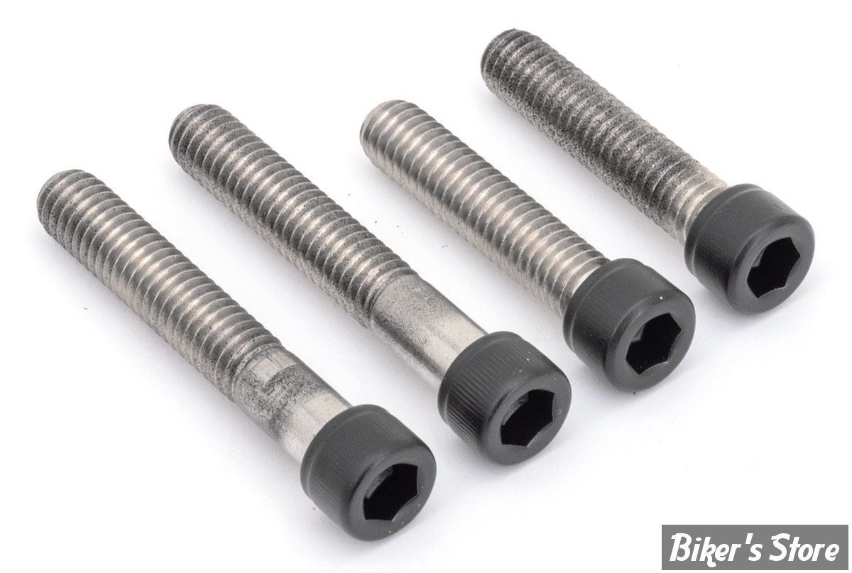 VISSERIE DE PLATINE DE RISERS - OEM 4326A / 4816A - 5/16-18 x 1 1/2" + 5/16-18 x 2" UNC - SCREWS4BIKES - NOIR MAT - LK.HD.4.swm