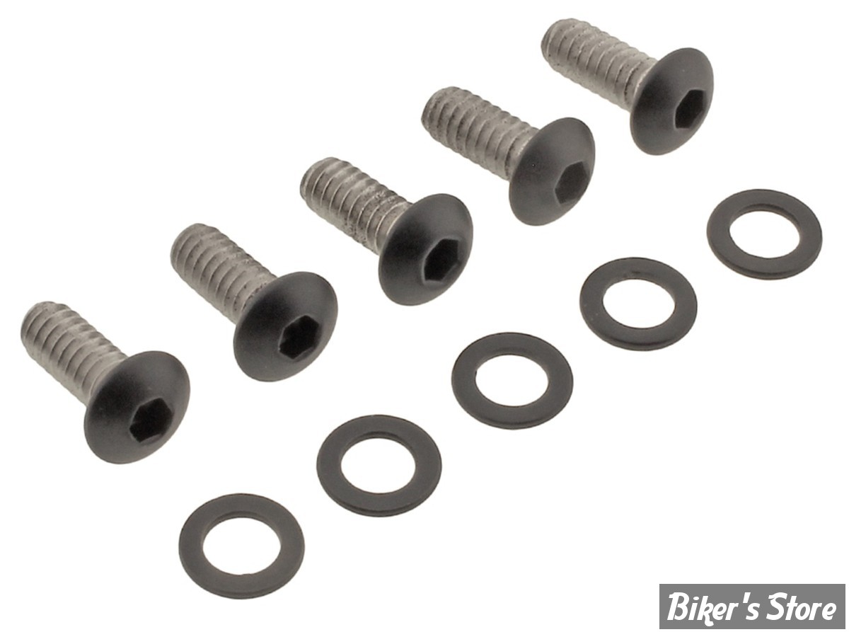 ECLATE I - PIECE N° 02 - VISSERIE DE TRAPPE DE DERBY - OEM  10200644 - SCREWS4BIKES - NOIR MAT