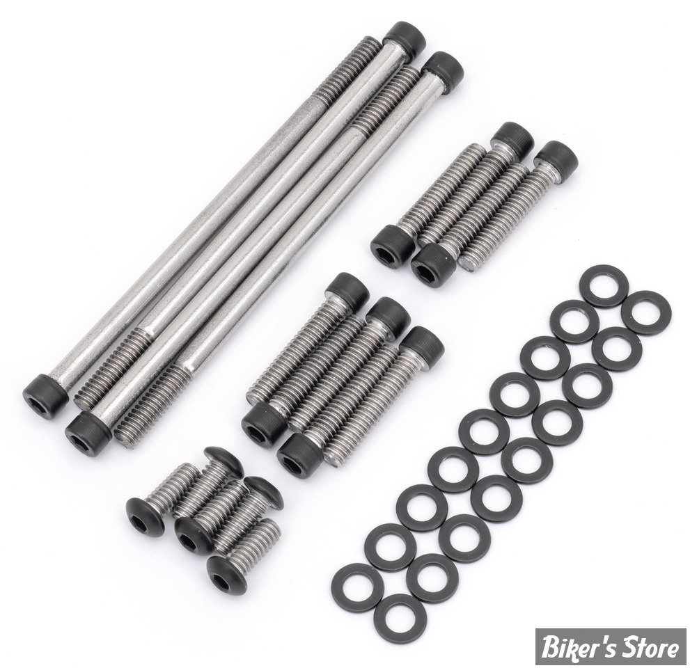 ECLATE I - PIECE N° 70 - KIT VISSERIE DE CARTER PRIMAIRE EXTERNE - TOURING 07UP - SCREWS4BIKES - NOIR MAT