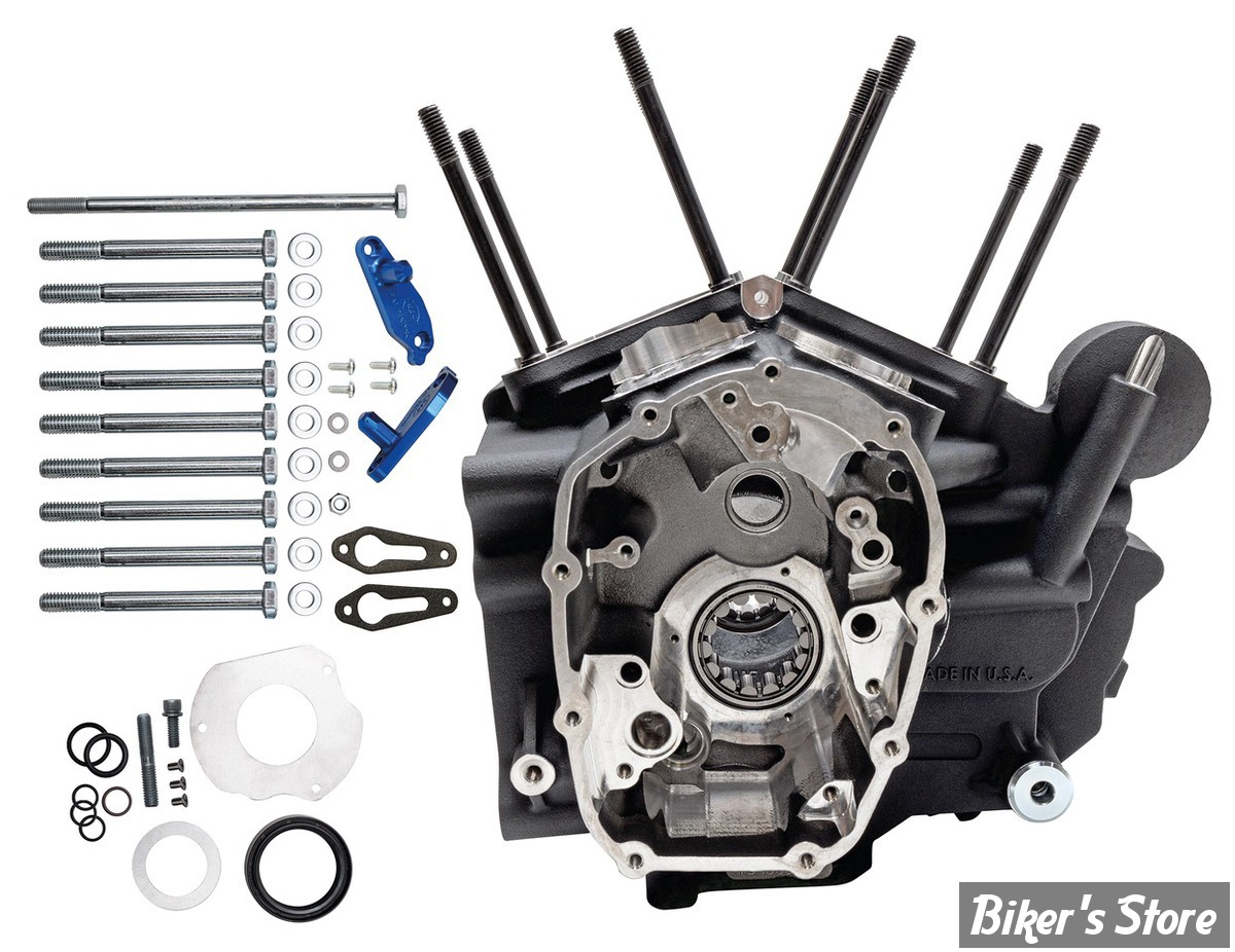 ECLATE J - PIECE N° 00 - CARTER MOTEUR - TOURING MILWAUKEE EIGHT - OEM 24400120 / 24400187 - S&S - NOIR - 310-1170