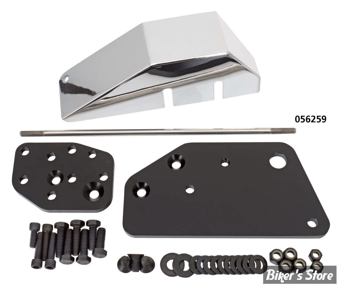 - ECLATE Y - PIECE N° 06 / 07 / 08 - KIT D EXTENSION DE MARCHES PIEDS - SOFTAIL FLST 87/99 - NOIR
