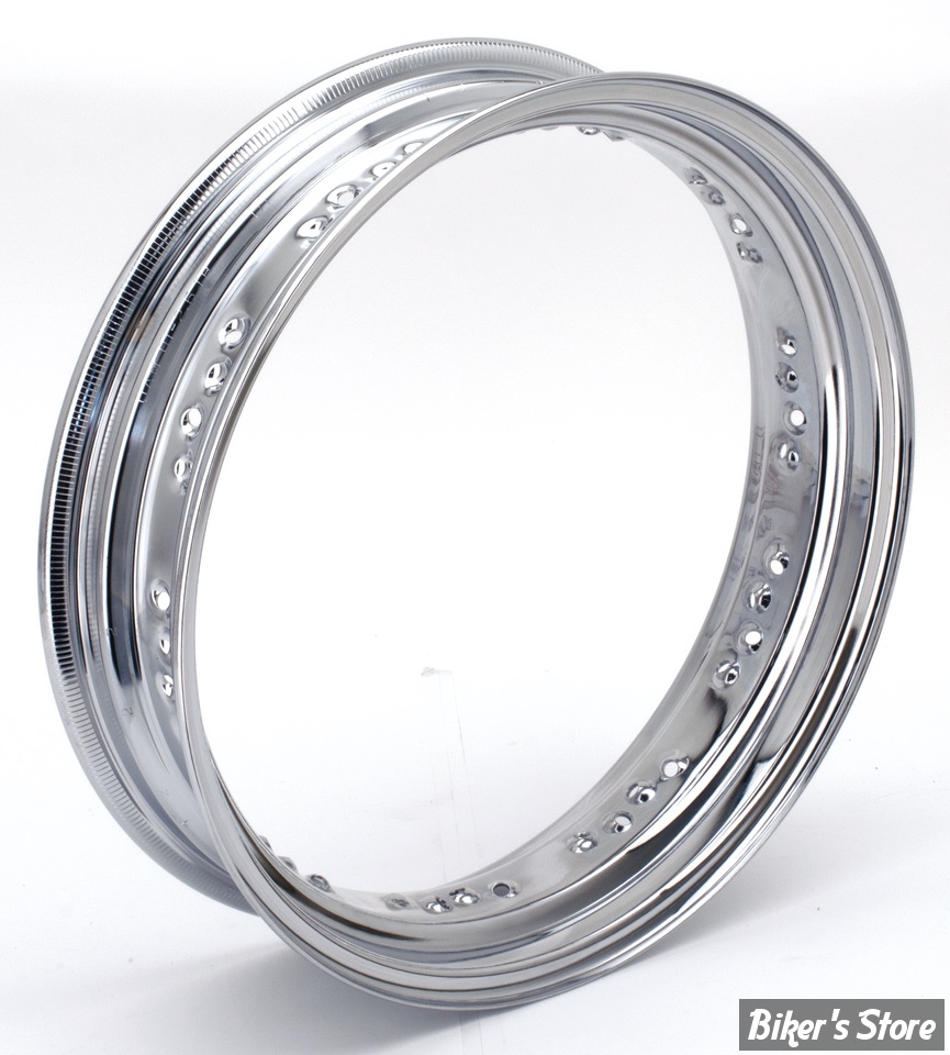 VOILE DE JANTE - 16" X 3.50 - 40 RAYONS - DROP CENTER - OEM 00000-00 - CHROME
