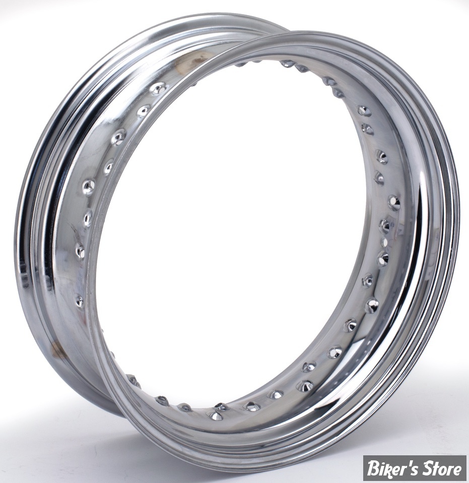 VOILE DE JANTE - 16" X 5.00 - 40 RAYONS - DROP CENTER - OEM 41445-09 - CHROME