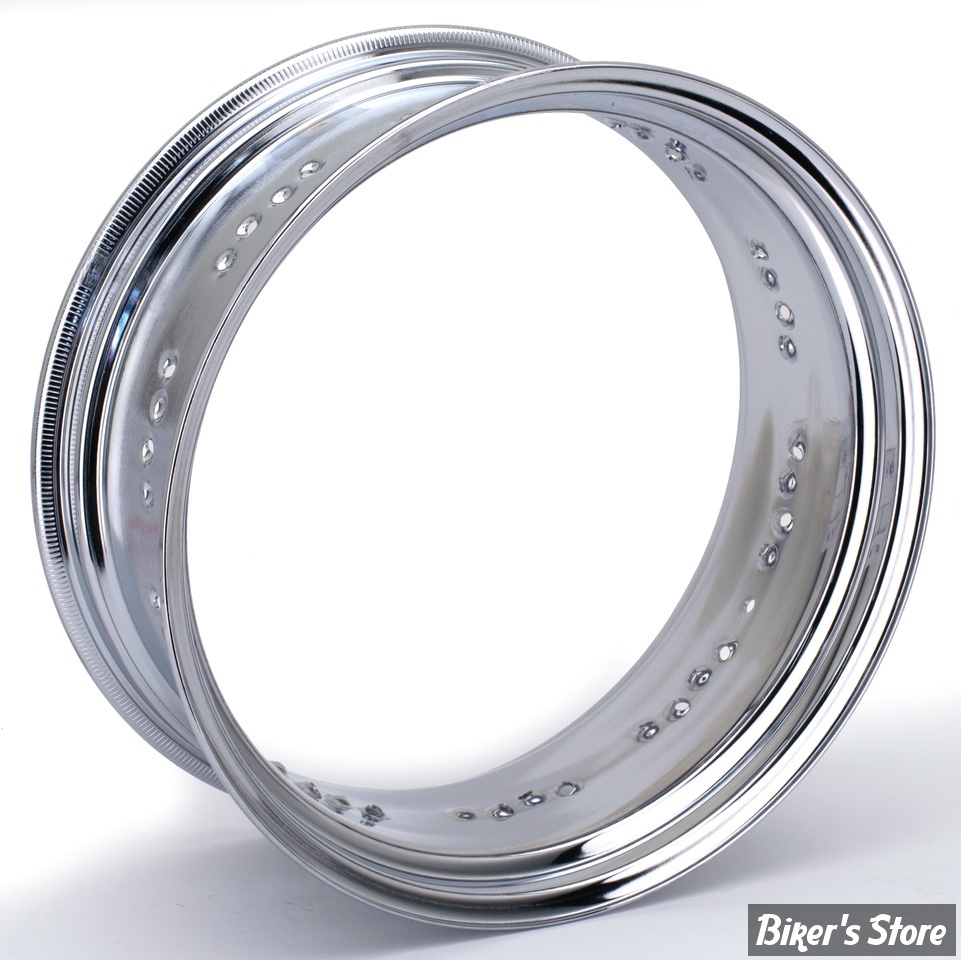 VOILE DE JANTE - 16" X 6.00 - 40 RAYONS - DROP CENTER - OEM 00000-00 - CHROME