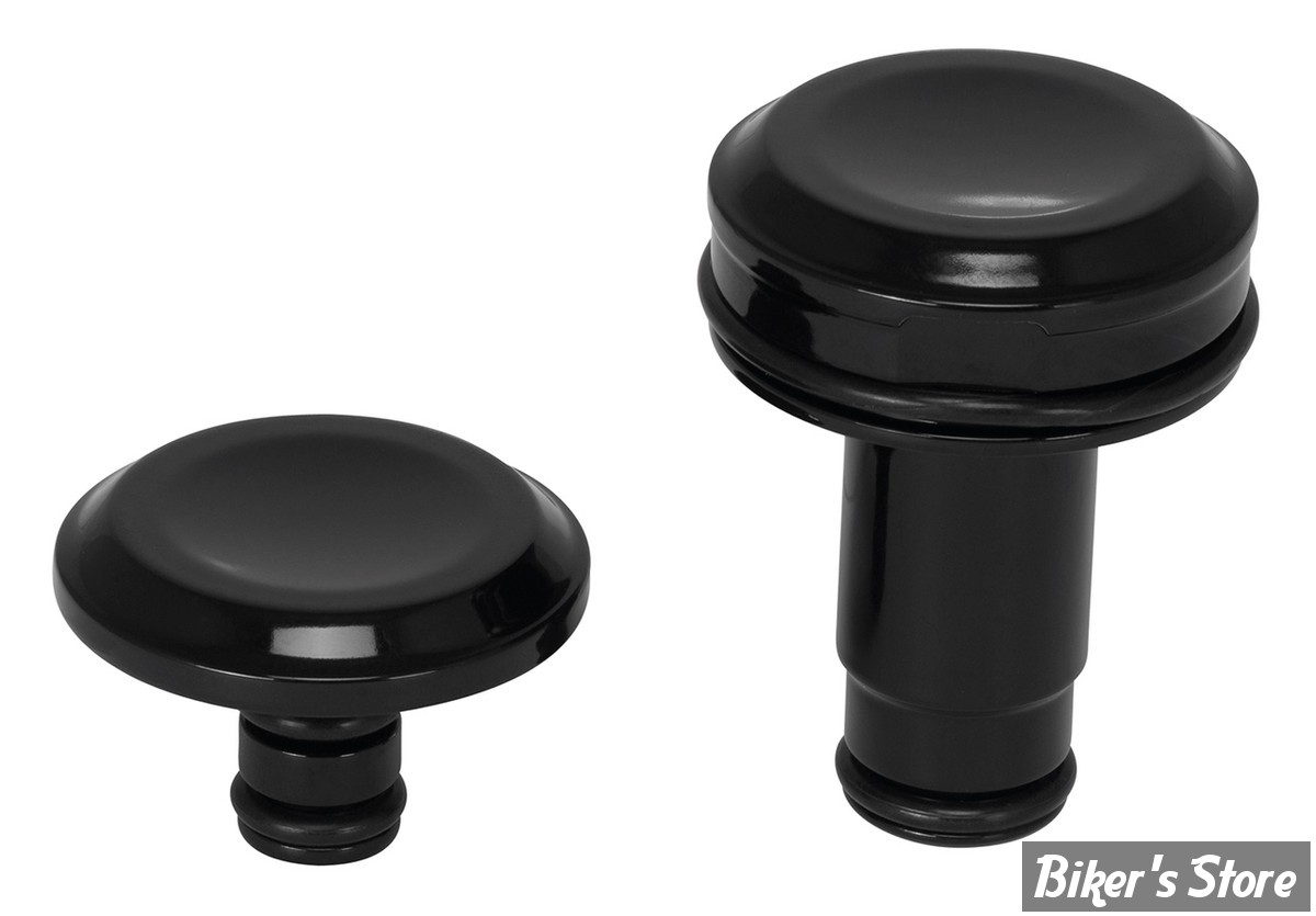 CACHES AXES DE ROUE AVANT - SOFTAIL MILWAUKEE EIGHT - SOFTAIL M8 FXLRS / FXRST 2020UP - RICK'S MOTORCYCLES - LISSE - NOIR - S8-3LR1000-0
