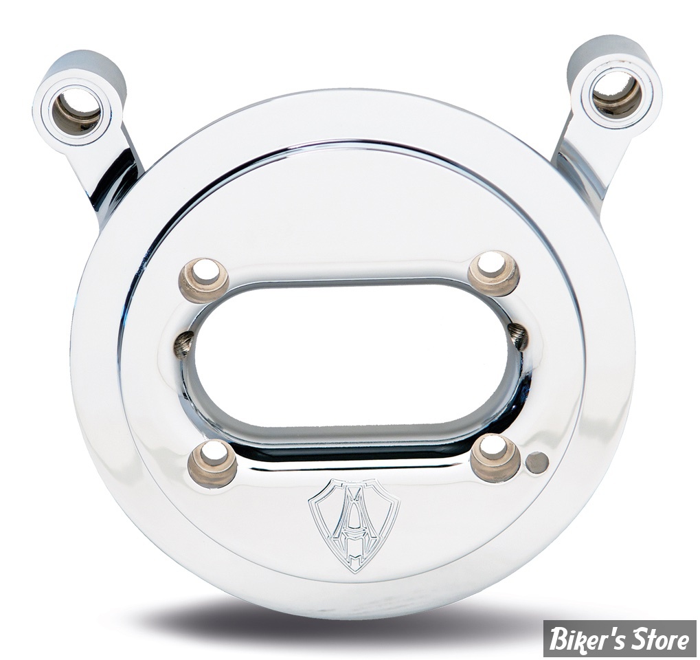 - BIG SUCKER STAGE 1 - PLAQUE D'EMBASE DE FILTRE A AIR  - POUR FILTRE ARLEN NESS - BIG SUCKER STAGE 1 - FINITION : CHROME - 18-588