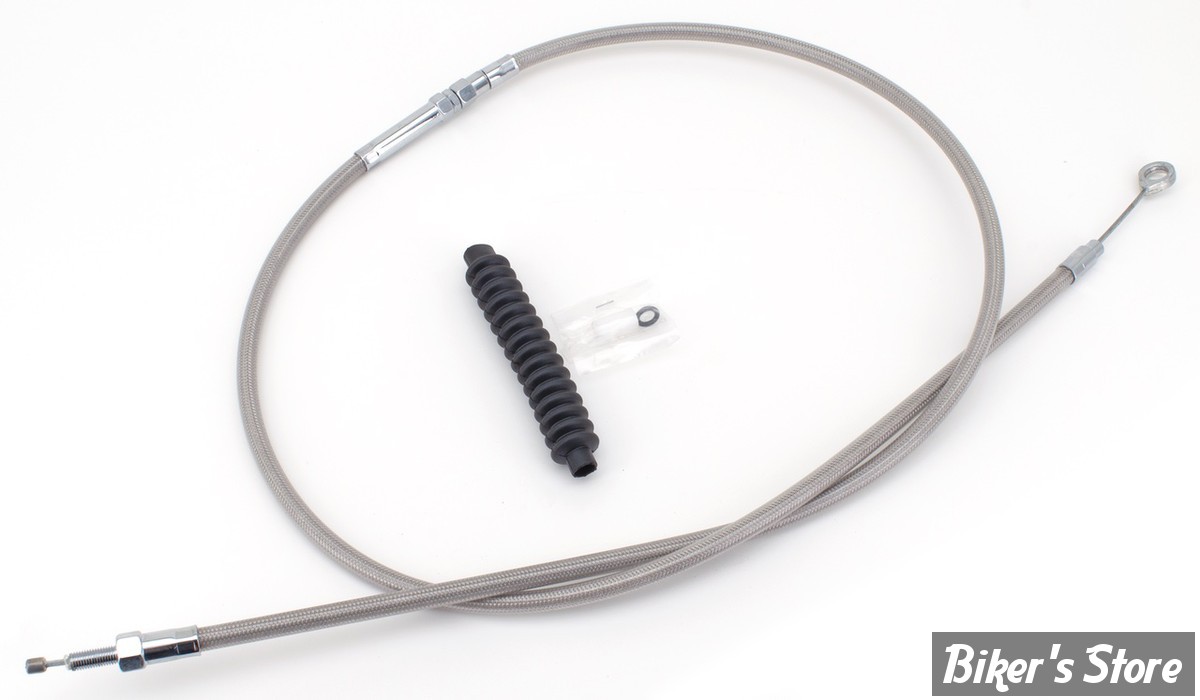 CABLE D'EMBRAYAGE POUR BIGTWIN 87/06 - LONGUEUR : 155.00 CM - OEM 38607-87 / A / 38601-89 / A - ZODIAC - TRESSÉ GAINÉ