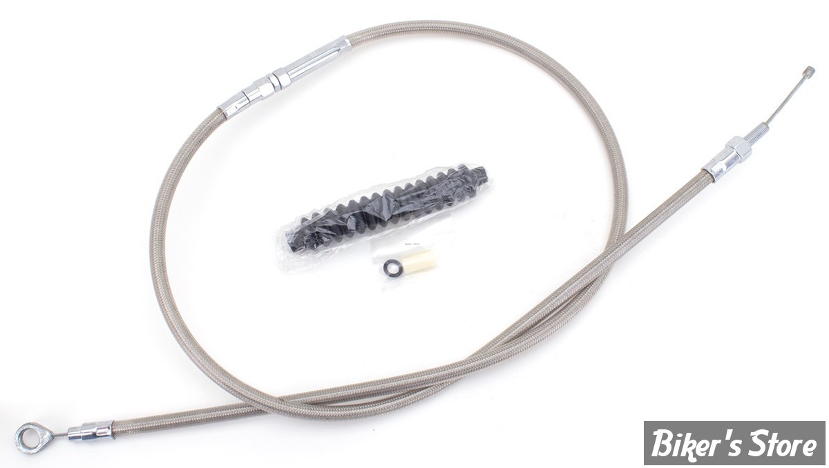 CABLE D'EMBRAYAGE POUR SPORTSTER 86UP - LONGUEUR : 127.00 CM - OEM 00000-00 - ZODIAC - TRESSÉ GAINÉ