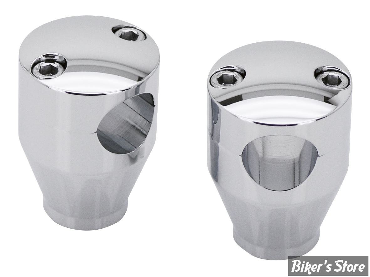 RISERS -  HAUTEUR : 50 MM / 2" - ZODIAC  - RISERS RONDS Aluminium - CHROME