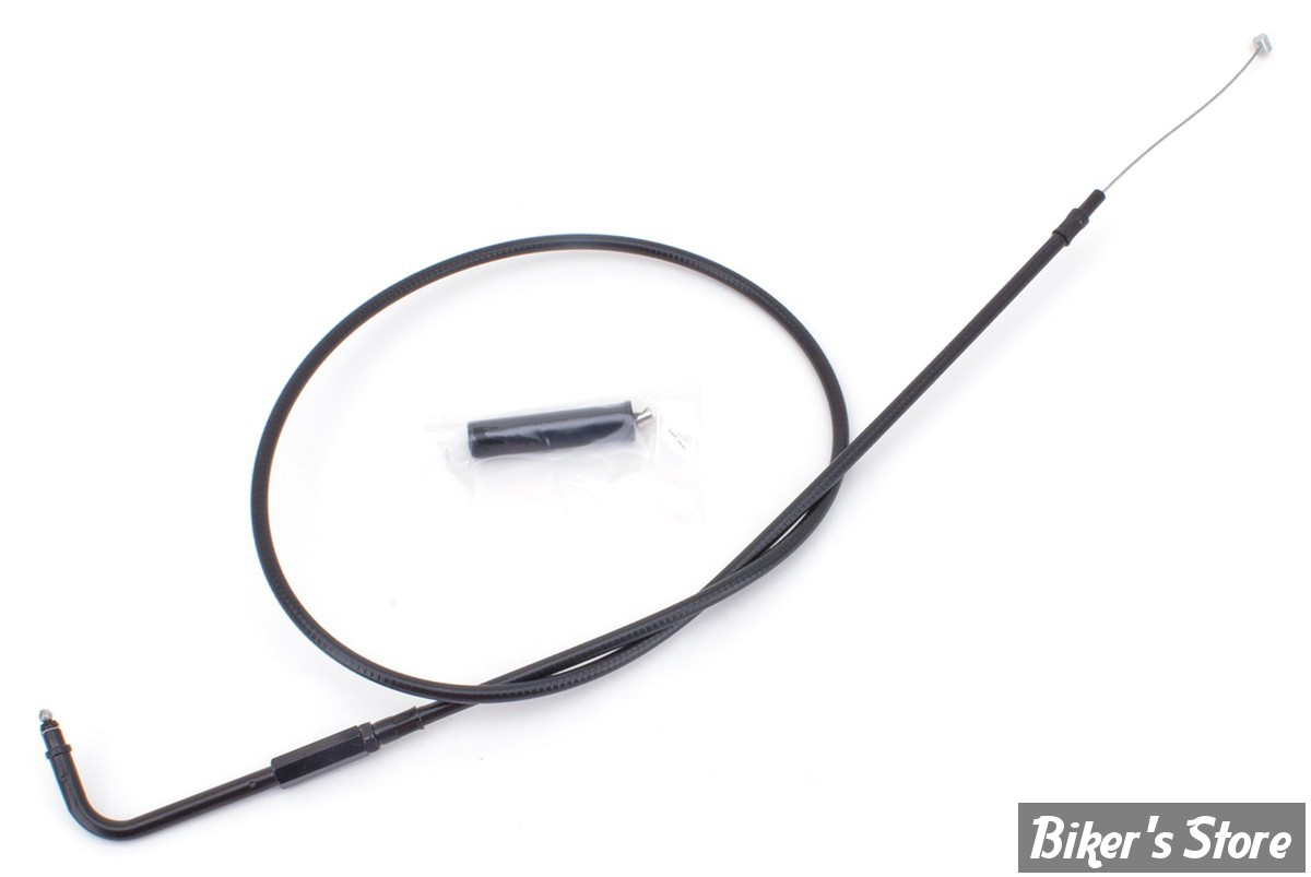 CABLE DE TIRAGE POUR BIGTWIN & SPORTSTER 96UP - LONGUEUR : 99.00CM - OEM 00000-00 - ZODIAC - FINITION : TOUT NOIR