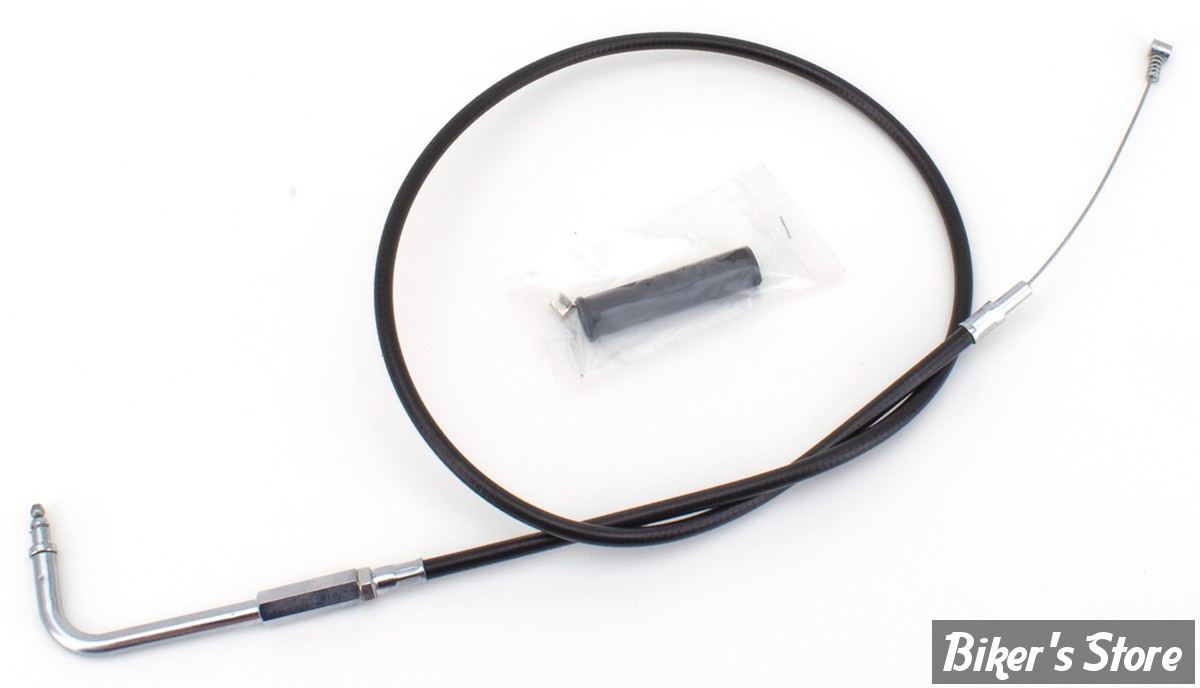 CABLE DE RETOUR POUR BIGTWIN & SPORTSTER 96UP - LONGUEUR : 84 CM - OEM 00000-00 - ZODIAC - FINITION : NOIR