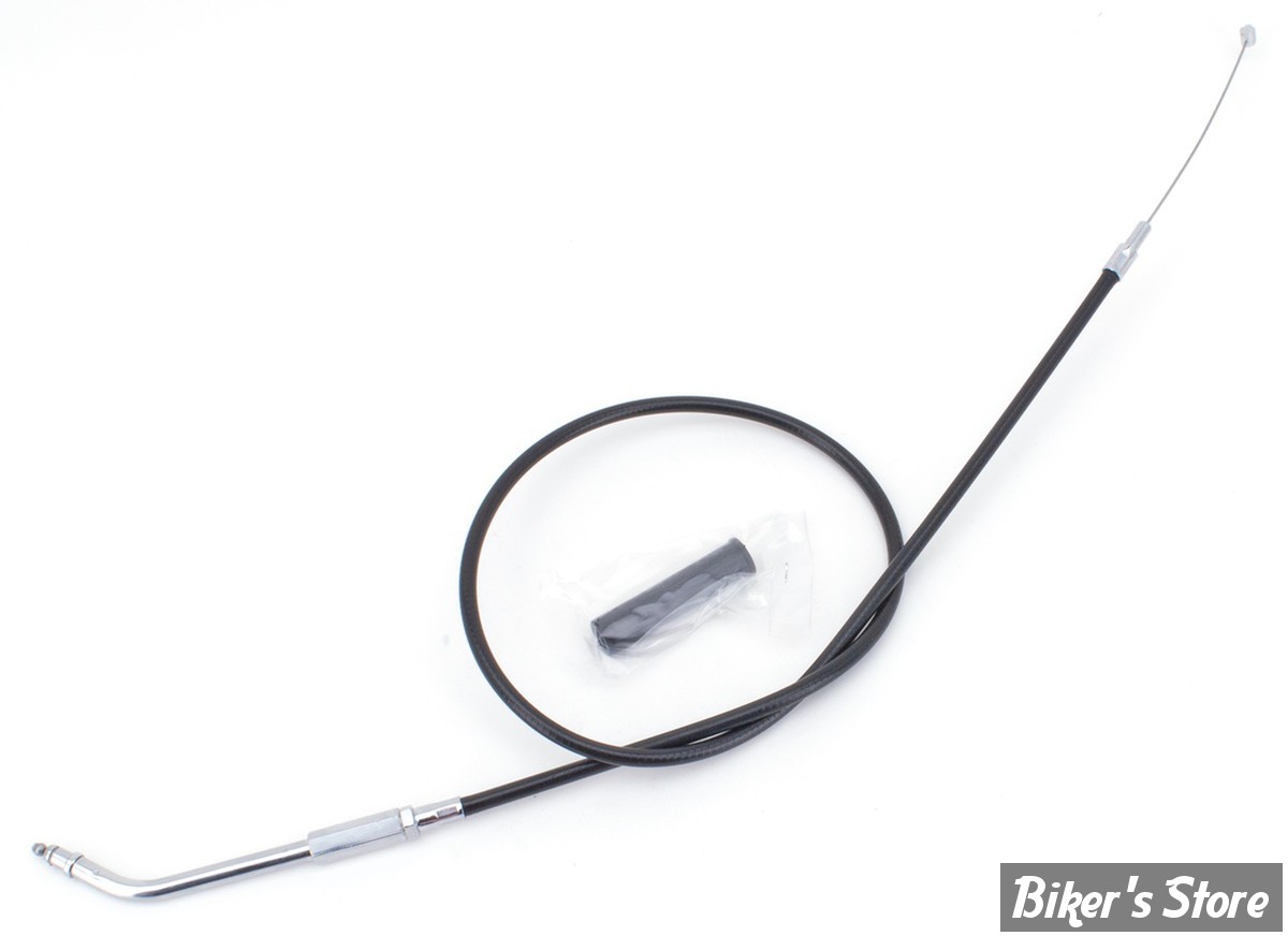 CABLE DE RETOUR POUR BIGTWIN & SPORTSTER 96UP - LONGUEUR : 86 CM - OEM 55786-11 - ZODIAC - FINITION : NOIR