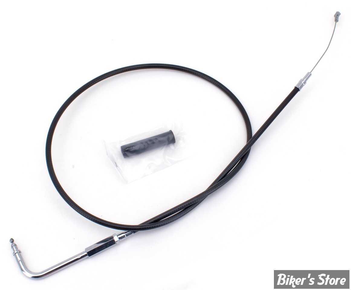 CABLE DE RETOUR POUR BIGTWIN & SPORTSTER 96UP - LONGUEUR : 99 CM - OEM 00000-00 - ZODIAC - FINITION : NOIR