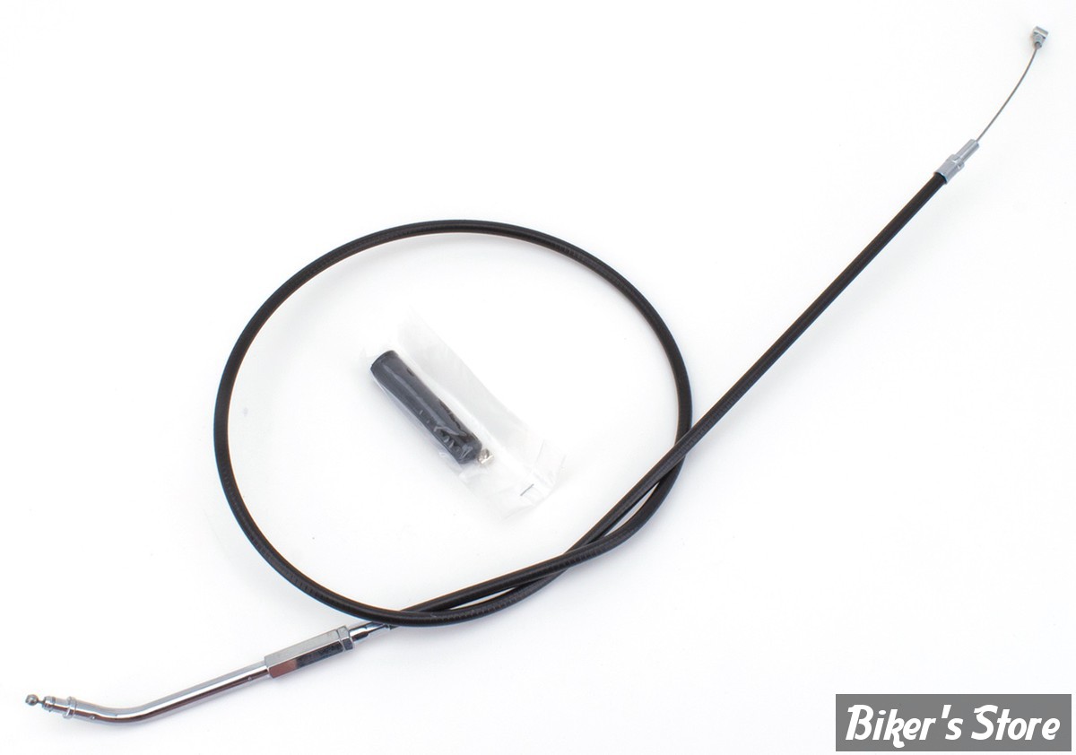 CABLE DE RETOUR POUR BIGTWIN & SPORTSTER 96UP - LONGUEUR :102 CM - OEM 00000-00 - ZODIAC - FINITION : NOIR