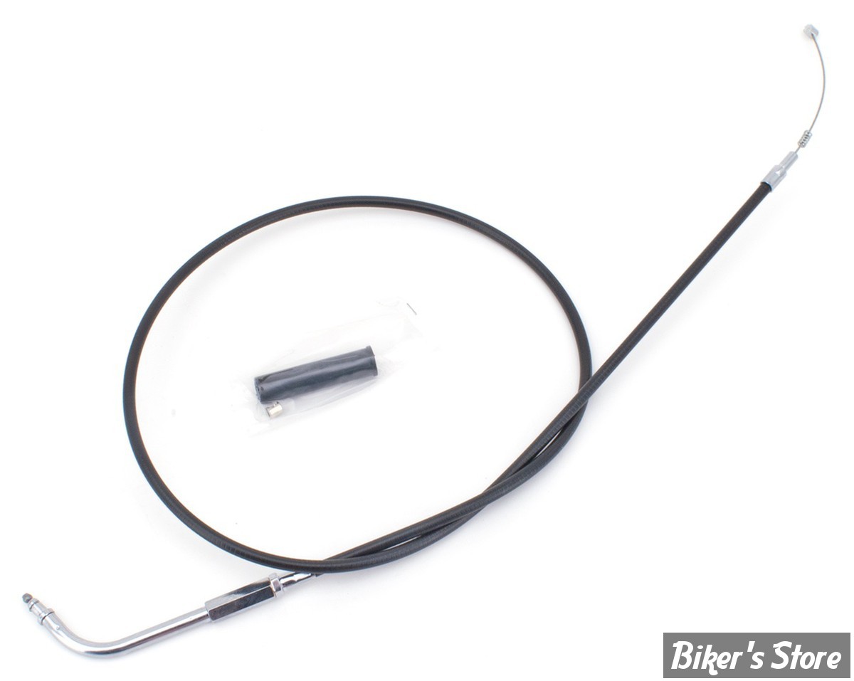 CABLE DE RETOUR POUR BIGTWIN & SPORTSTER 96UP - LONGUEUR :106 CM - OEM 00000-00 - ZODIAC - FINITION : NOIR