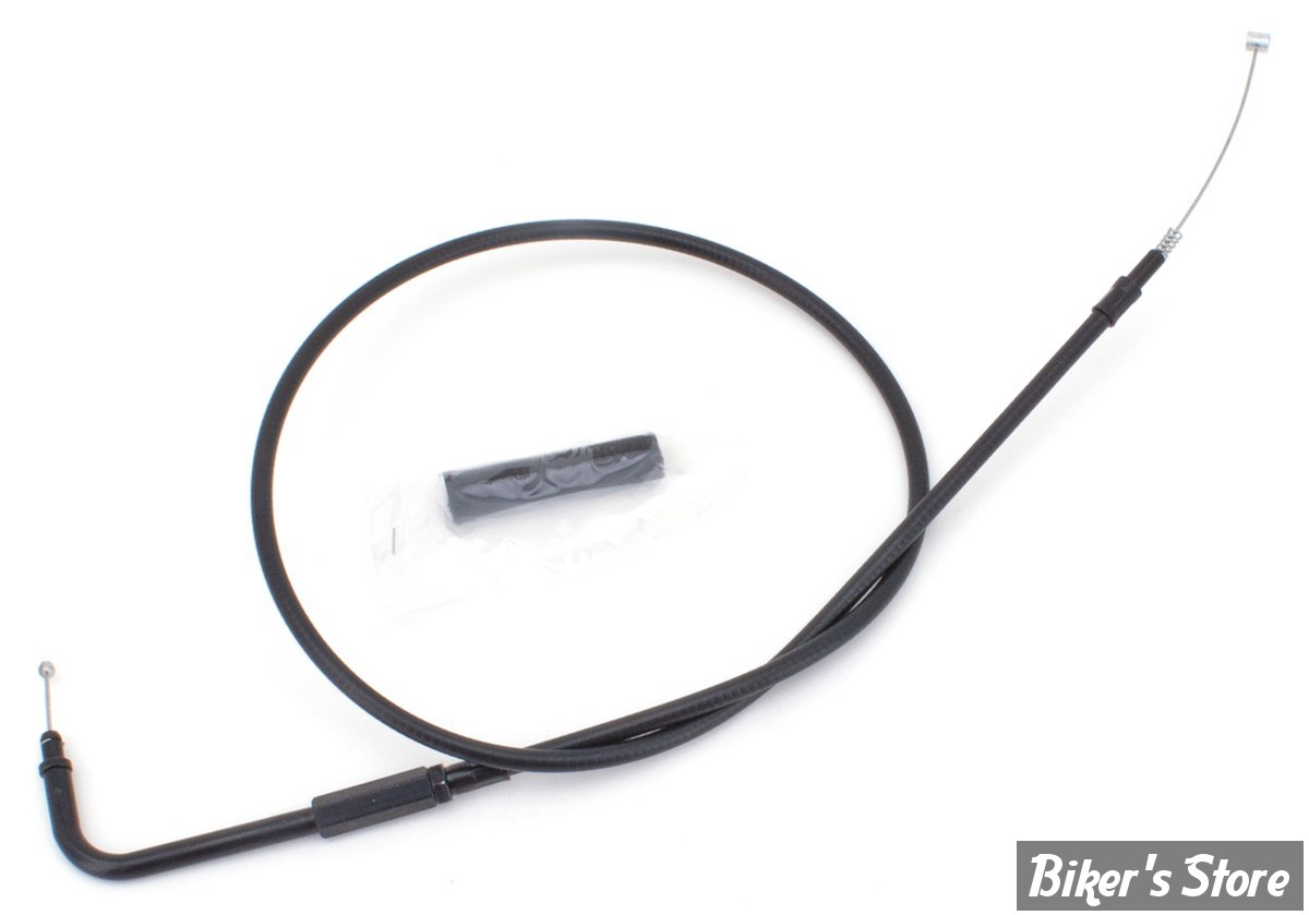 CABLE DE RETOUR POUR BIGTWIN & SPORTSTER 96UP - LONGUEUR : 84 CM - OEM 00000-00 - ZODIAC - FINITION : TOUT NOIR