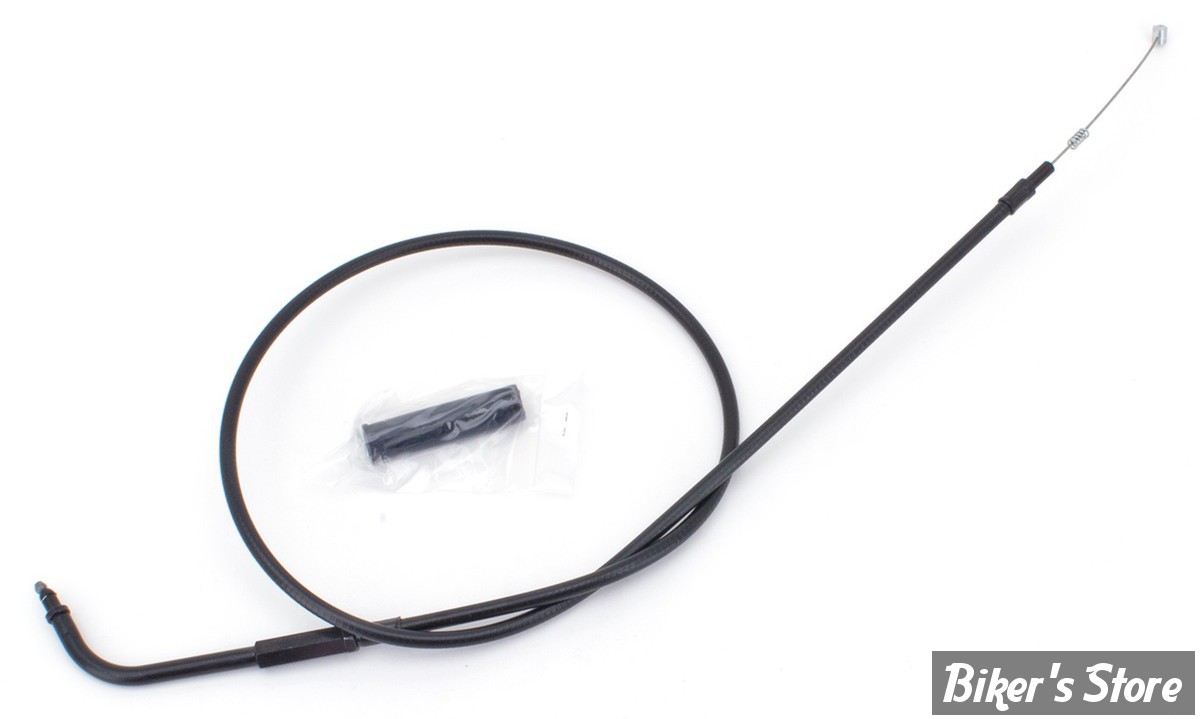 CABLE DE RETOUR POUR BIGTWIN & SPORTSTER 96UP - LONGUEUR : 94 CM - OEM 56305-96 - ZODIAC - FINITION : TOUT NOIR