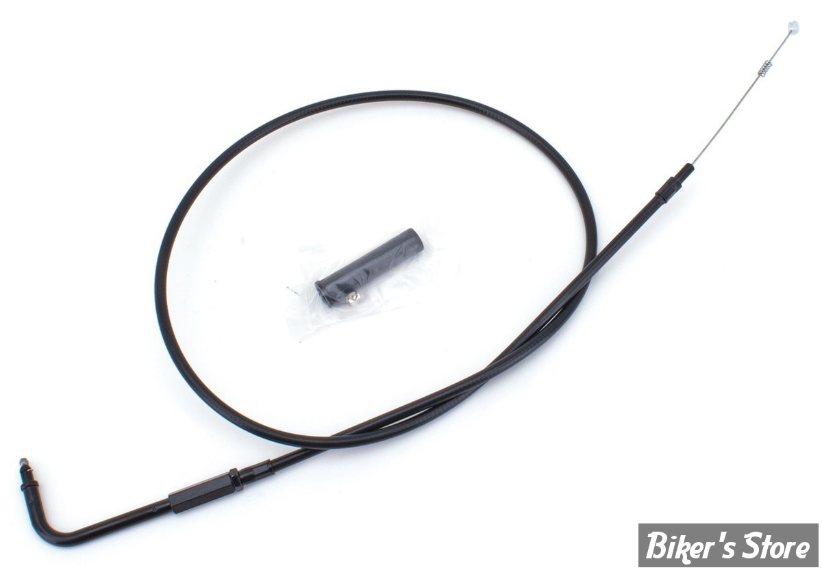CABLE DE RETOUR POUR BIGTWIN & SPORTSTER 96UP - LONGUEUR : 99 CM - OEM 00000-00 - ZODIAC - FINITION : TOUT NOIR