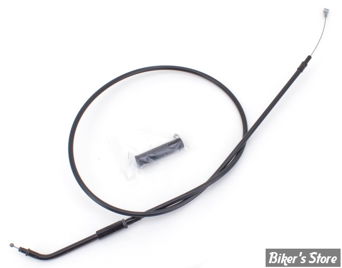 CABLE DE RETOUR POUR BIGTWIN & SPORTSTER 96UP - LONGUEUR :104 CM - OEM 00000-00 - ZODIAC - FINITION : TOUT NOIR